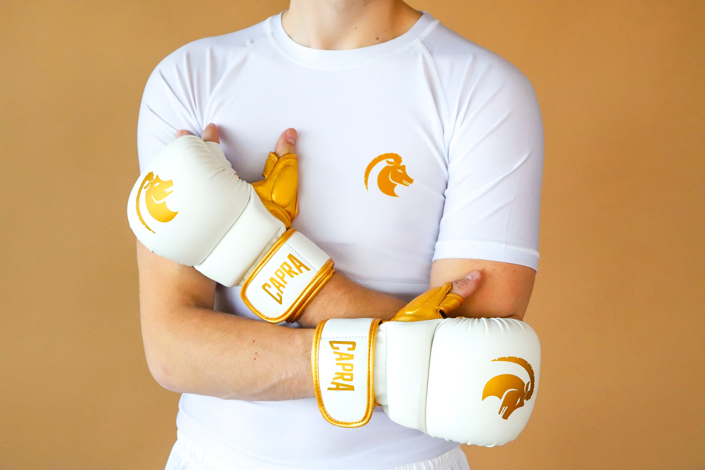 CAPRA MMA Sparring Gloves - Gold Edition