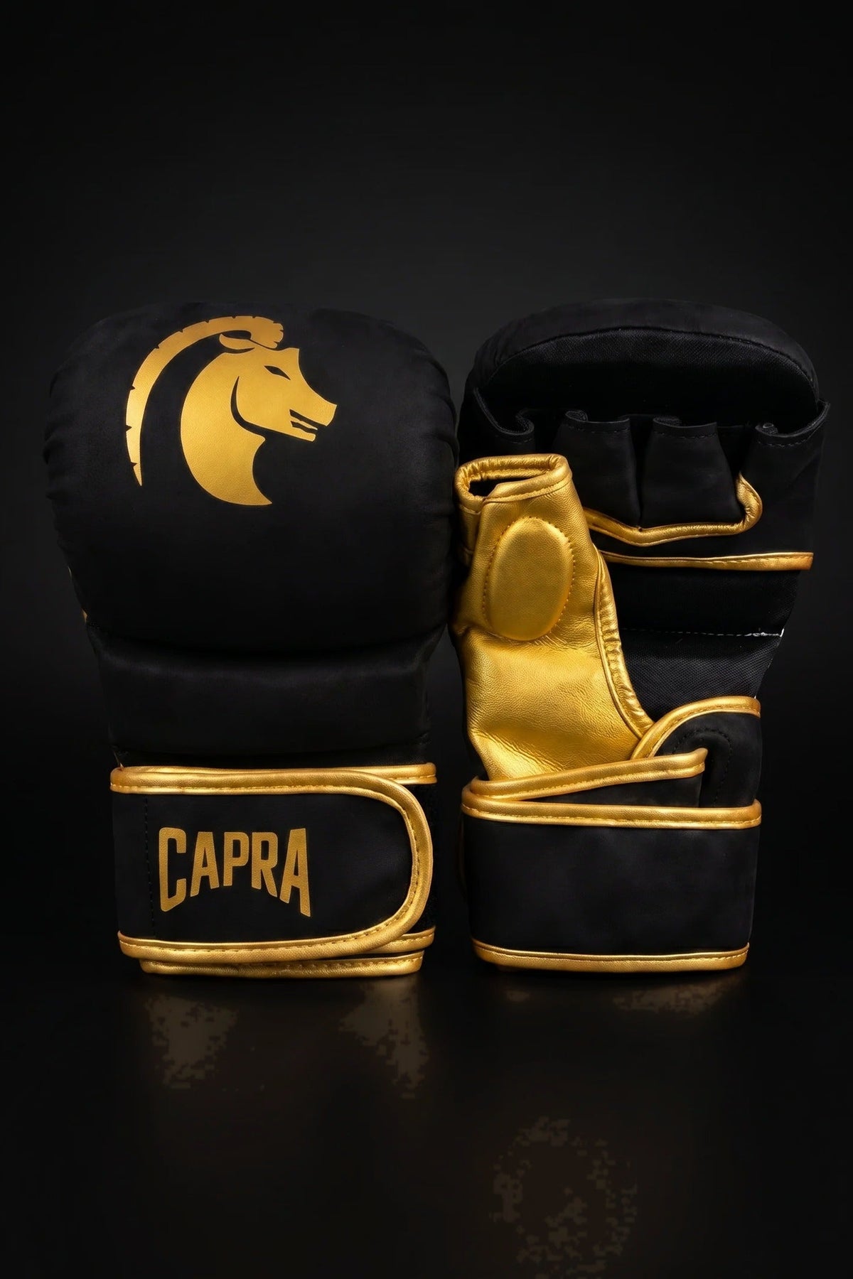 Capra MMA Sparring Gloves Gold Edition zwart/goud - productfoto #Kleur_Zwart
