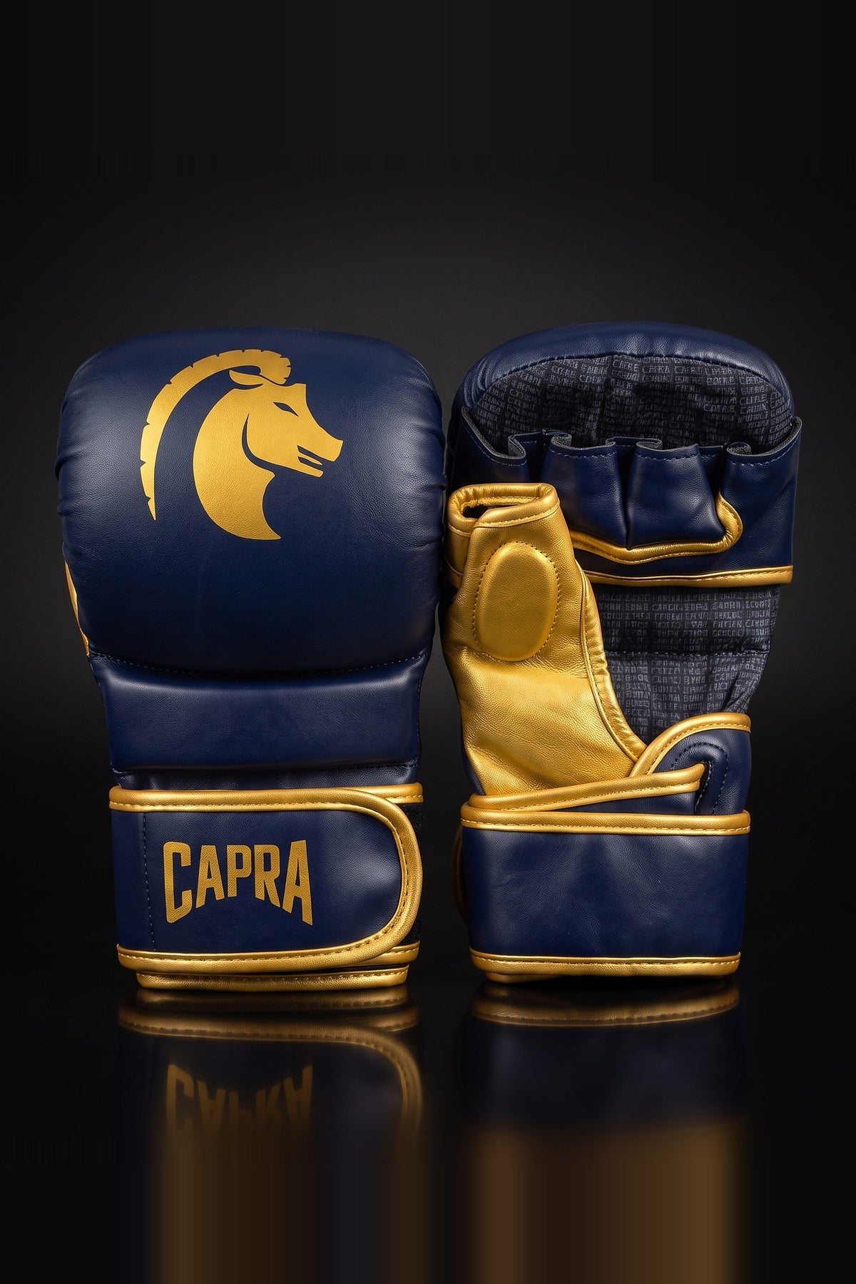 Capra MMA Sparring Gloves Gold Edition navy/goud #Kleur_Navy