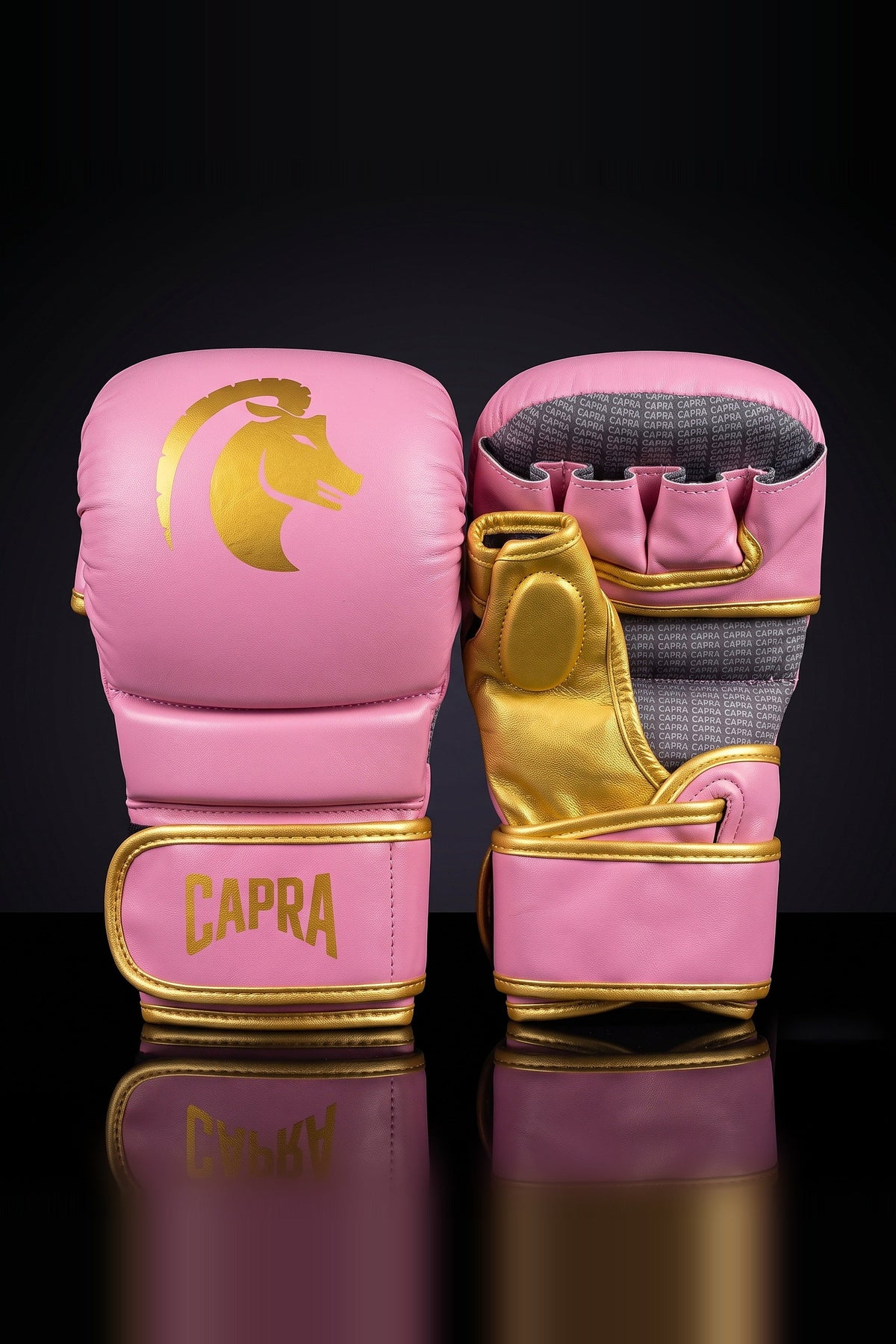 Capra MMA Sparring Gloves Gold Edition roze/goud #Kleur_Roze