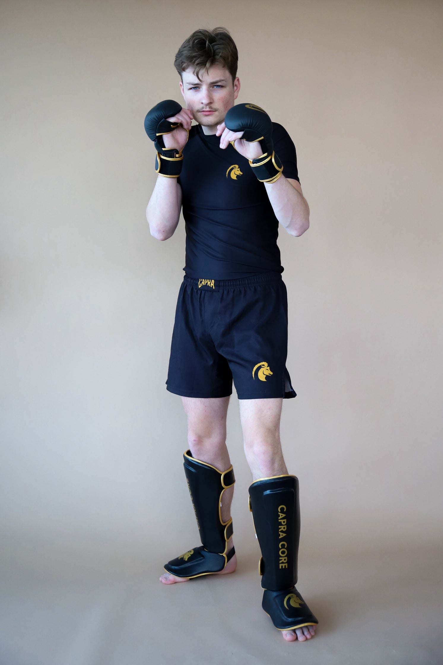 CAPRA MMA Sparring Gloves - Gold Edition